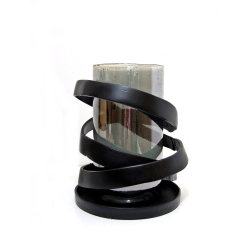 Lampion metalowy Spirala Czarny 26cm